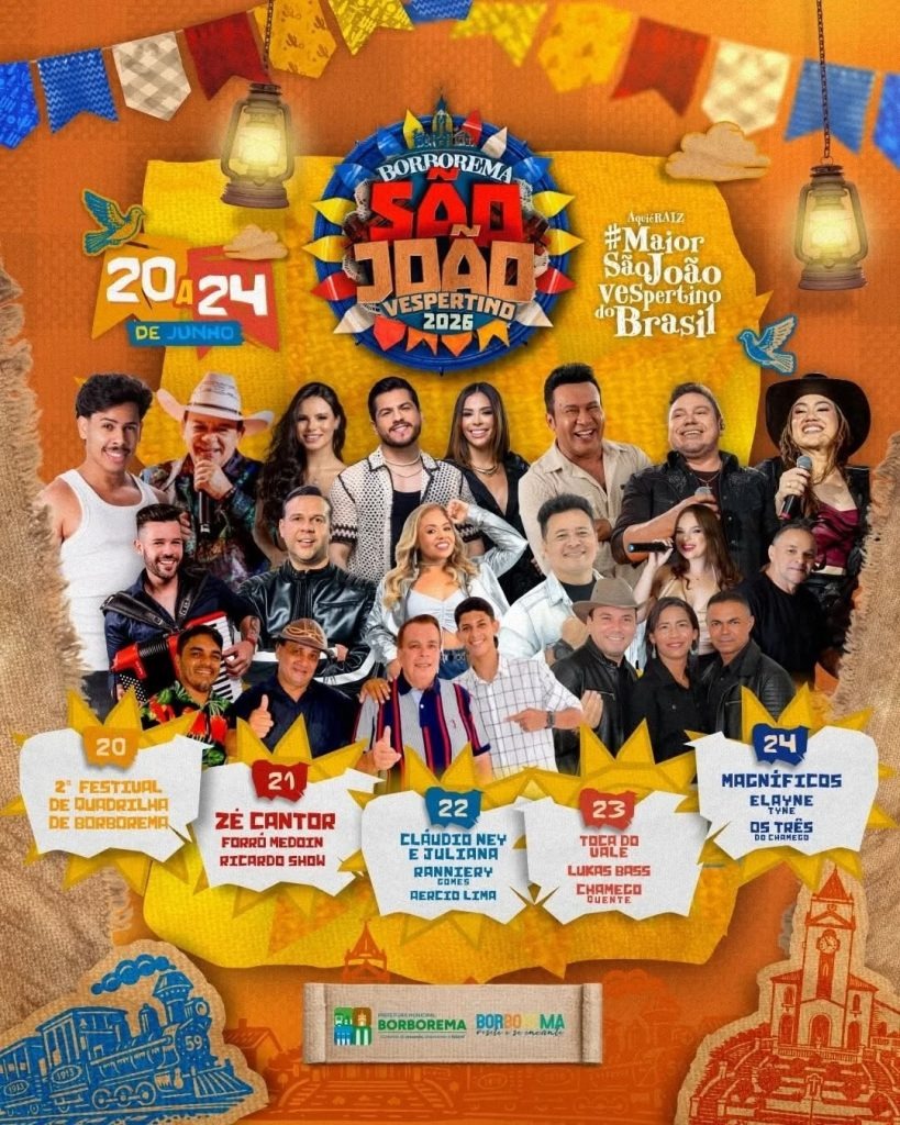 São João Vespertino 2026 de Borborema tem programação divulgada