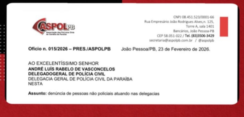 ASPOL denuncia atuação irregular em delegacias de Guarabira