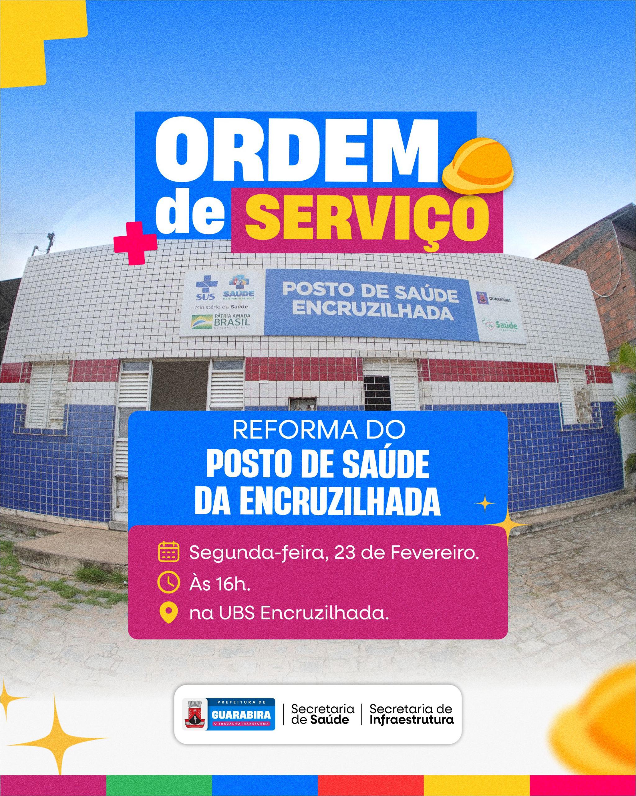 Prefeitura de Guarabira autoriza reforma do posto de saúde da Encruzilhada