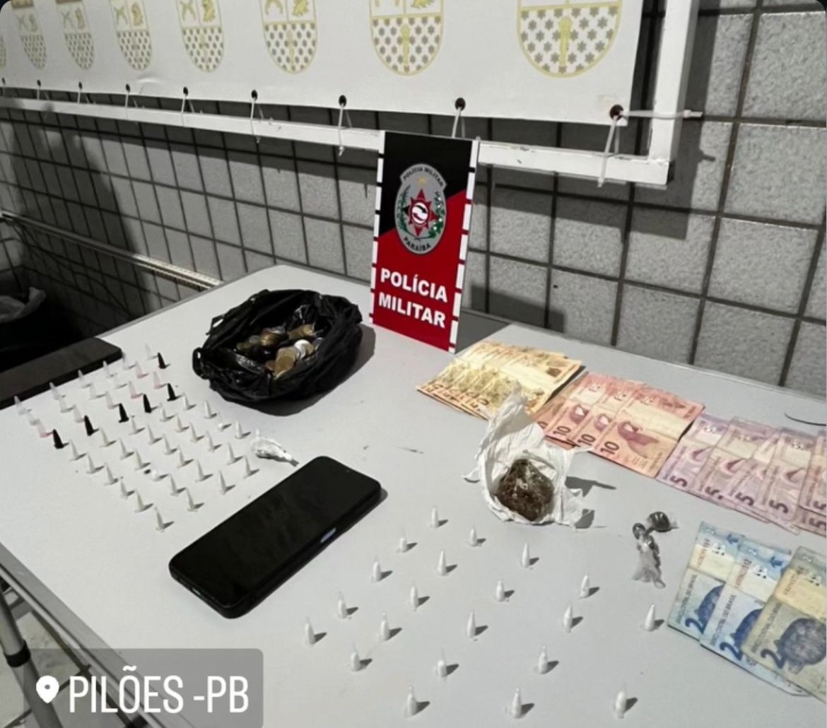 Polícia Militar prende suspeitos por tráfico em Pilões