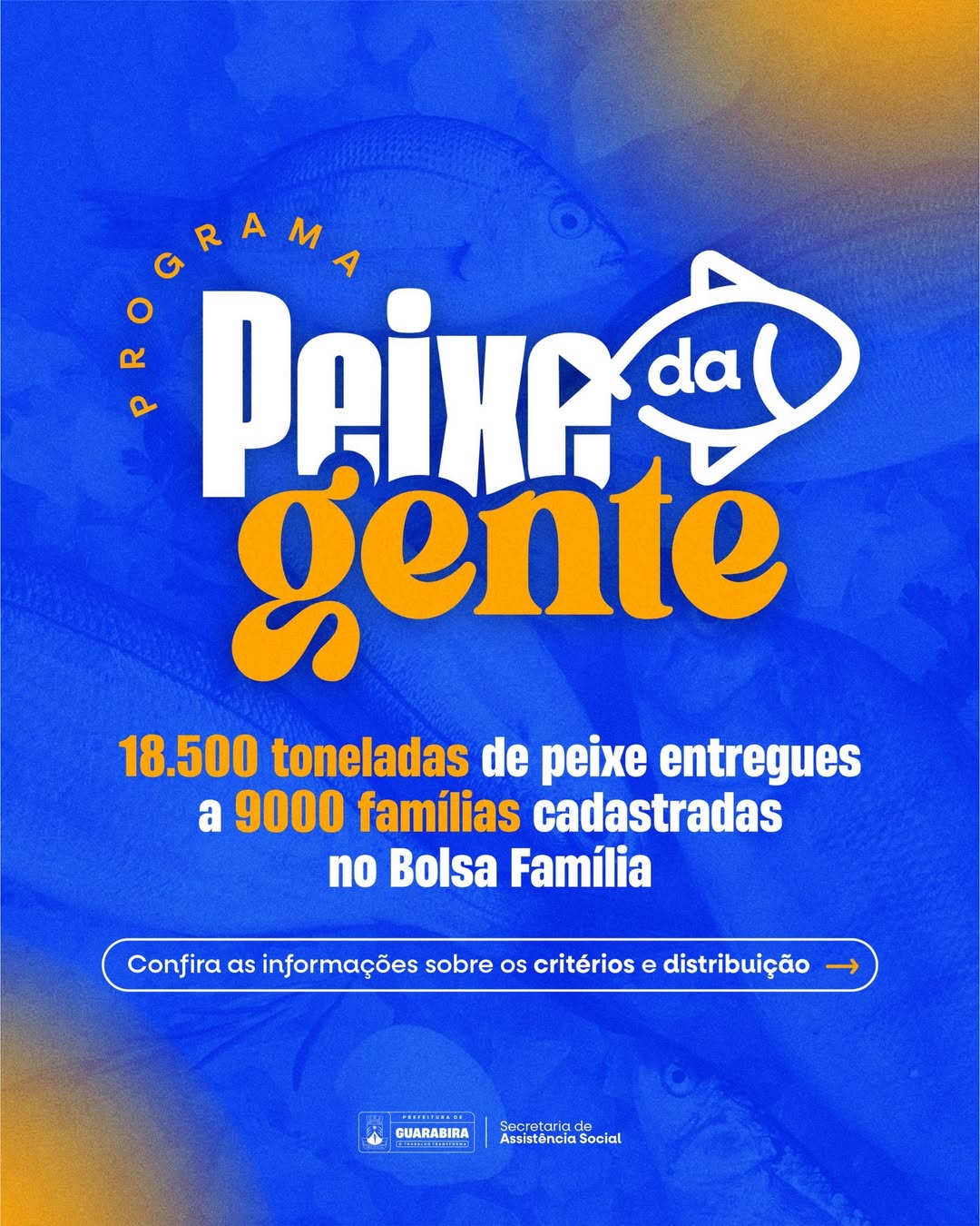 Prefeitura de Guarabira divulga cronograma do Programa Peixe da Gente